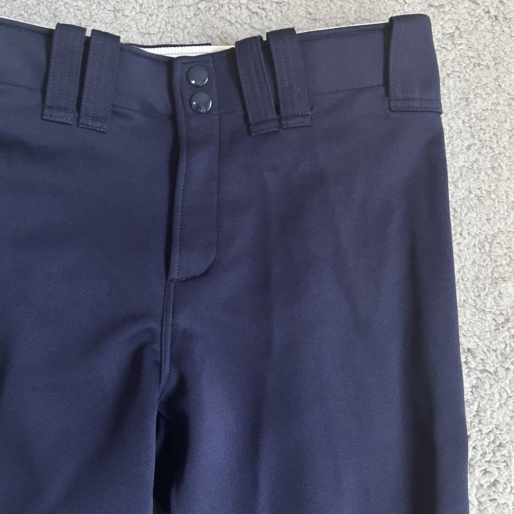Mizuno Softball Pants Woman's Size Medium Elastic Bottom Navy Blue Athletic - Picture 7 of 15